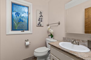 Half Bath on Main with Granite Counter