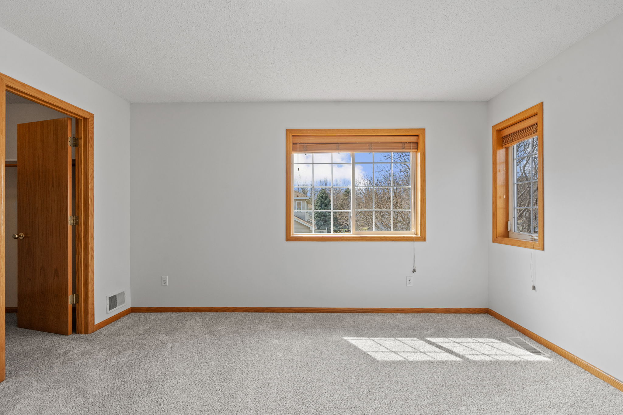 Bedroom with walk in closet