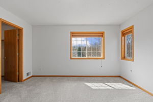 Bedroom with walk in closet