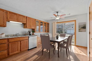Spacious open kitchen with walkout