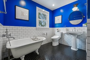 Renovated full bath with soaking tub