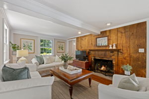 Living room w/ cozy Fireplace