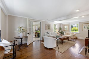 Living Room with View of Porch