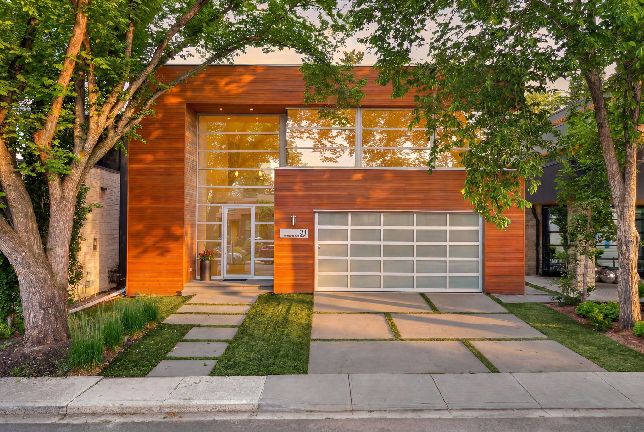 Rare teak wood façade and commercial-grade windows