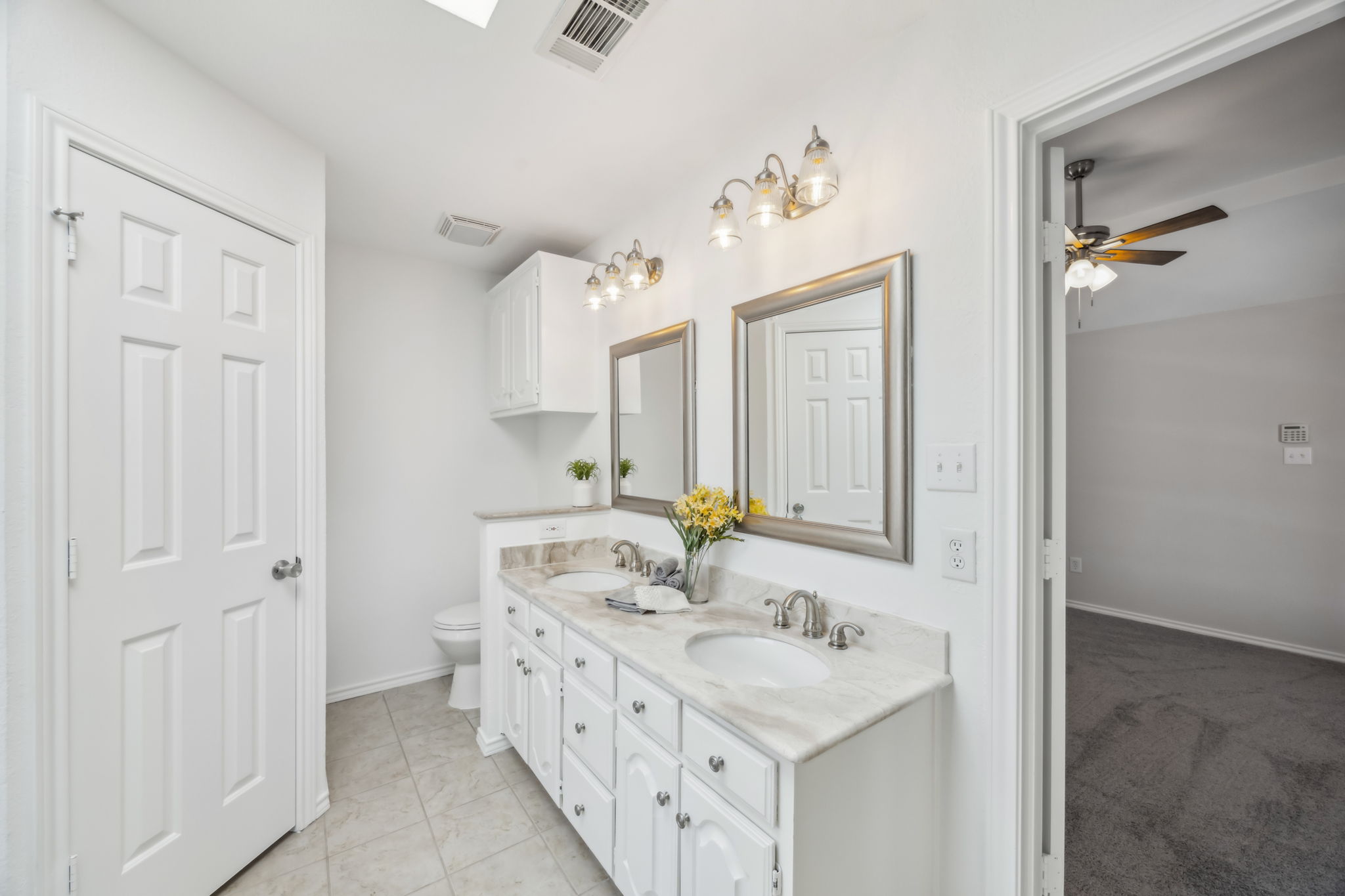 Love this Updated Master Bath with TWO closets!