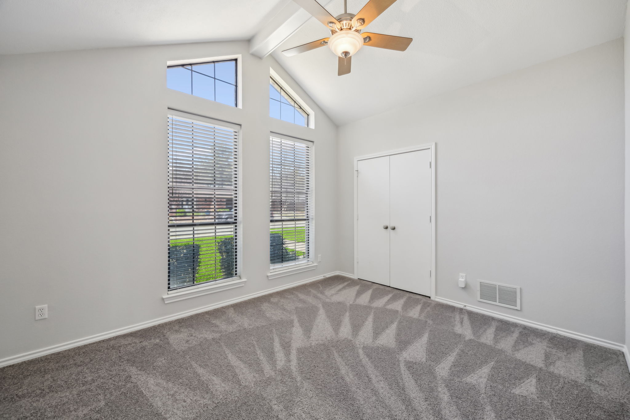 Wow is the word for this 2nd Bedroom!  With views to the front of the home - vaulted ceiling  - and NEW Carpet and paint - this home is move in ready!