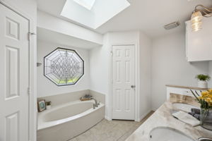 The inviting Soaking Tub - perfect place to relax at the end of the day!