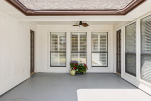 This large and Inviting Patio is the perfect place for morning coffee or a relaxing glass of wine int e evening - lovely views of the backyard.