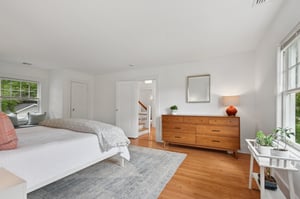 Spacious and peaceful primary ... new HVAC/Central air conditioning and forced hot air system installed in 2024.  Year round comfort and no clunky air conditioning units or radiators!