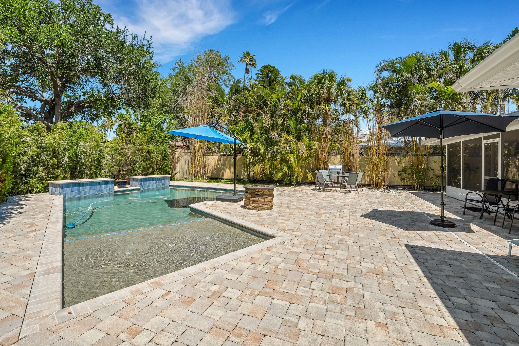 Saltwater Pool with Sun Shelf