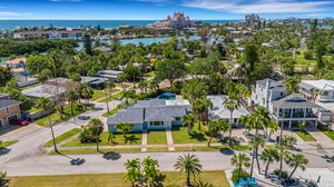 Aerial View of Waterfront Home