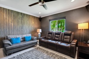 Bedroom 2 / Media Room with Built In Surround Sound Speakers