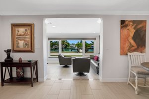 View from Kitchen into Front Sun Room