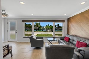 View from Kitchen into Front Sun Room