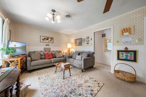 Living room at the back of the house.