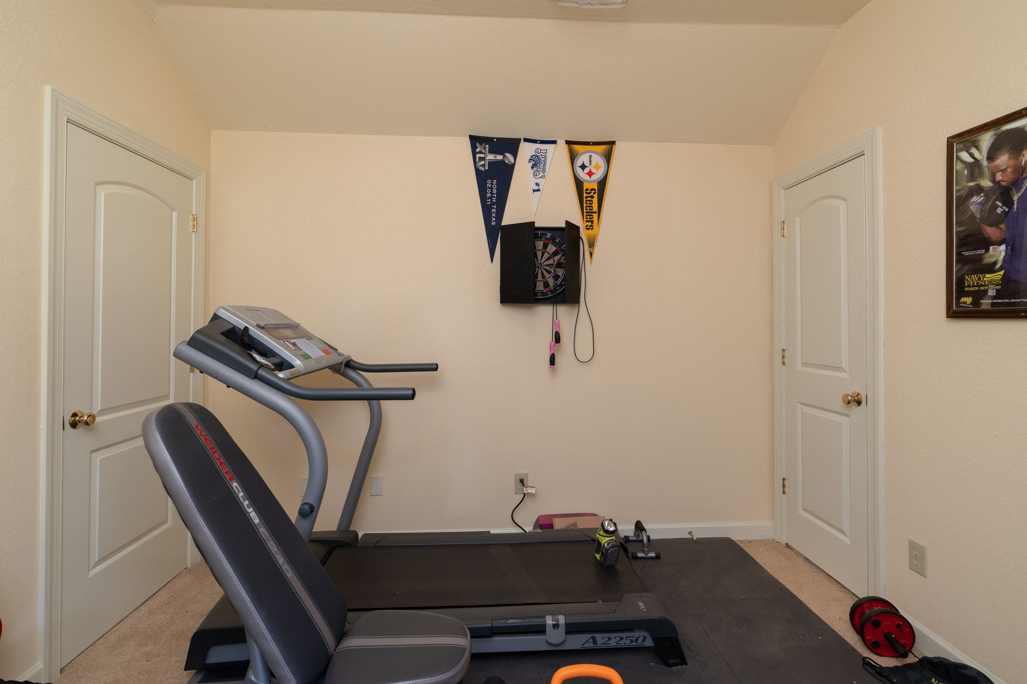 upstairs bedroom has closet to the left and walk in attic to the right.  The walk in attic is huge!