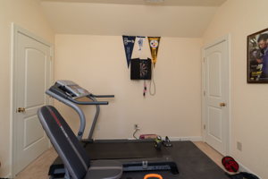 upstairs bedroom has closet to the left and walk in attic to the right.  The walk in attic is huge!