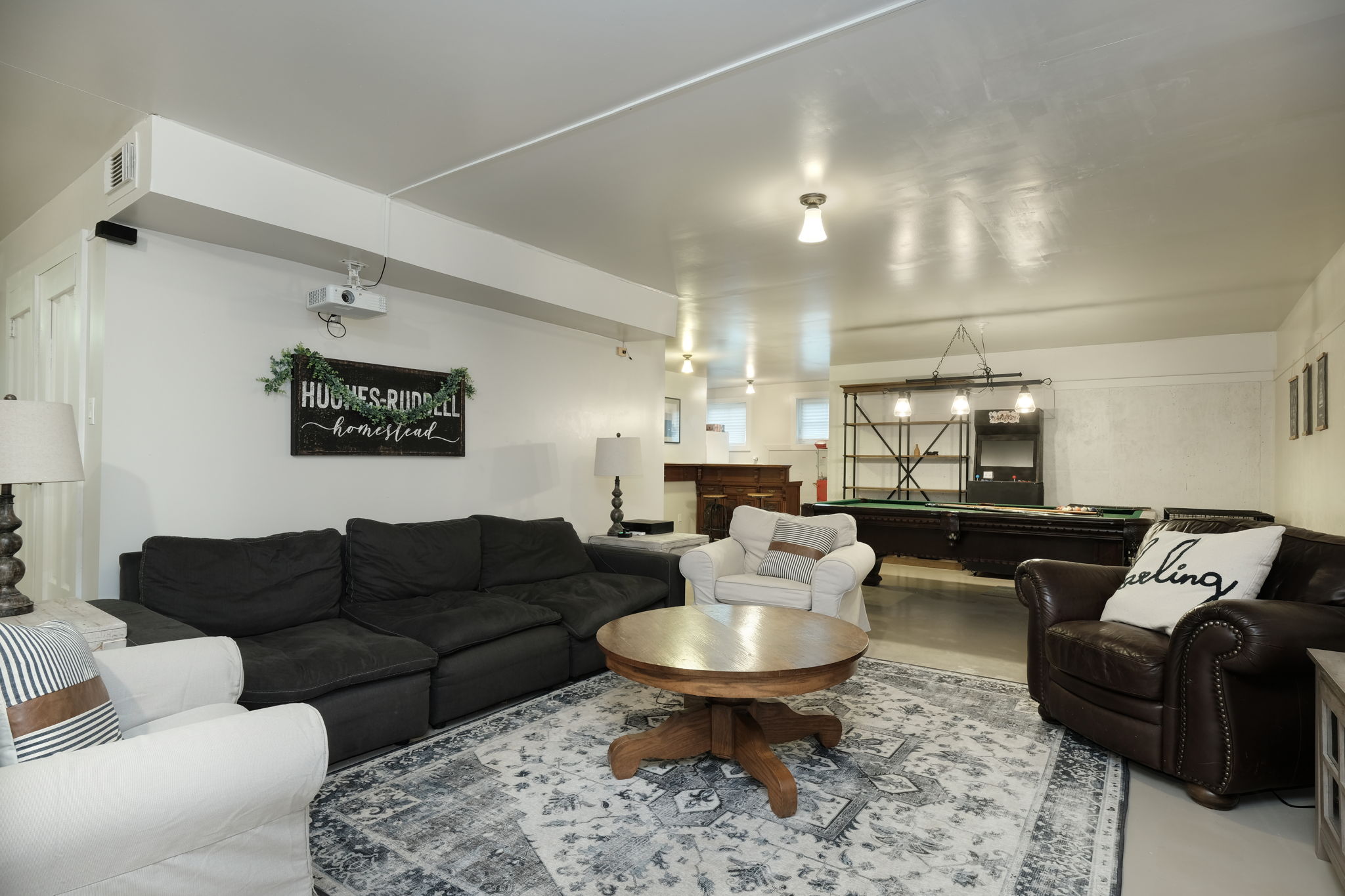 Family Room in Basement