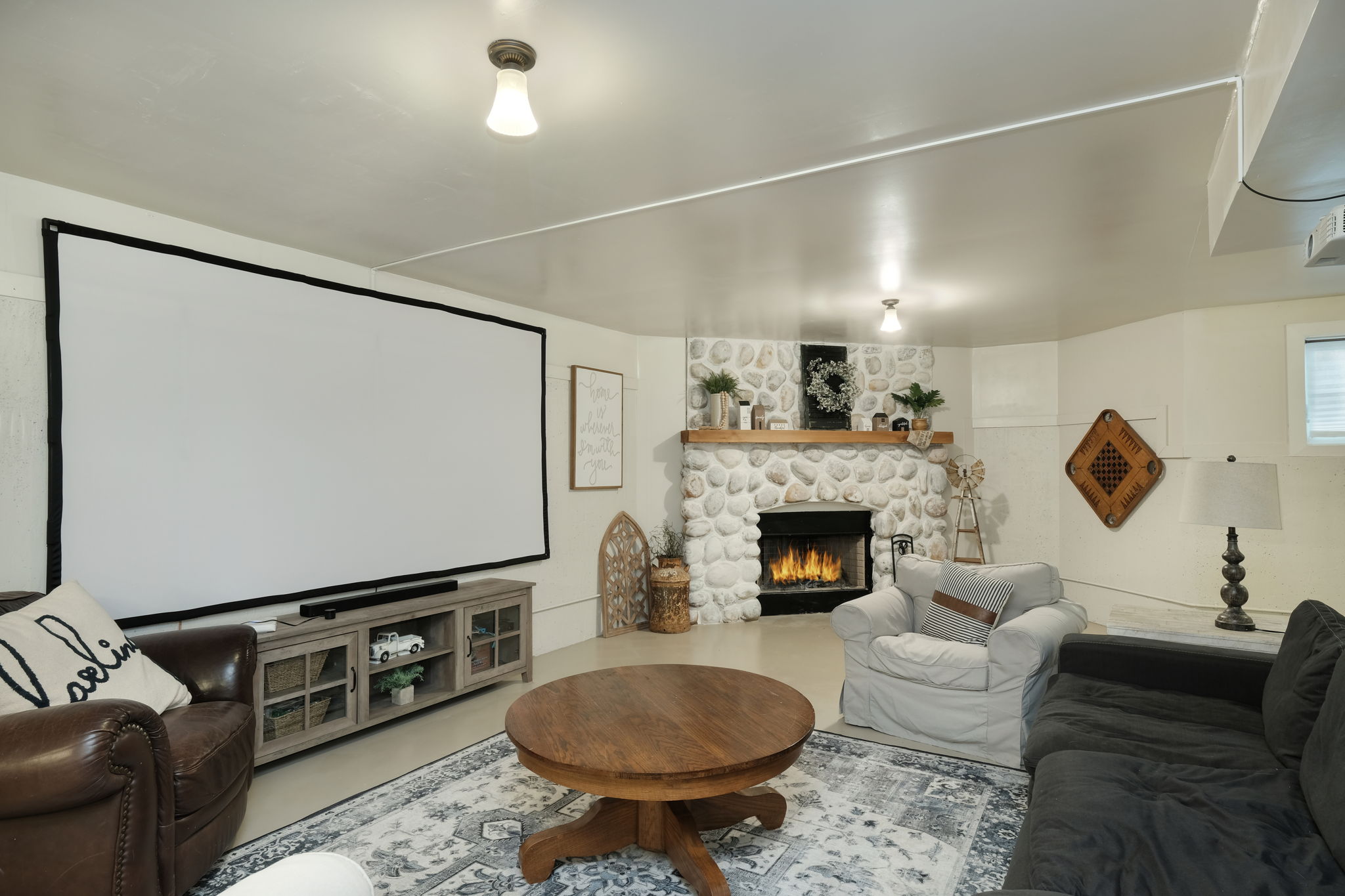 Family Room in Basement