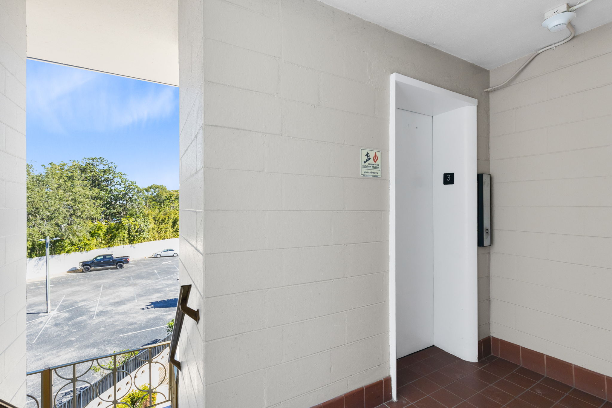 Staircase near Pool Area/Elevator Access
