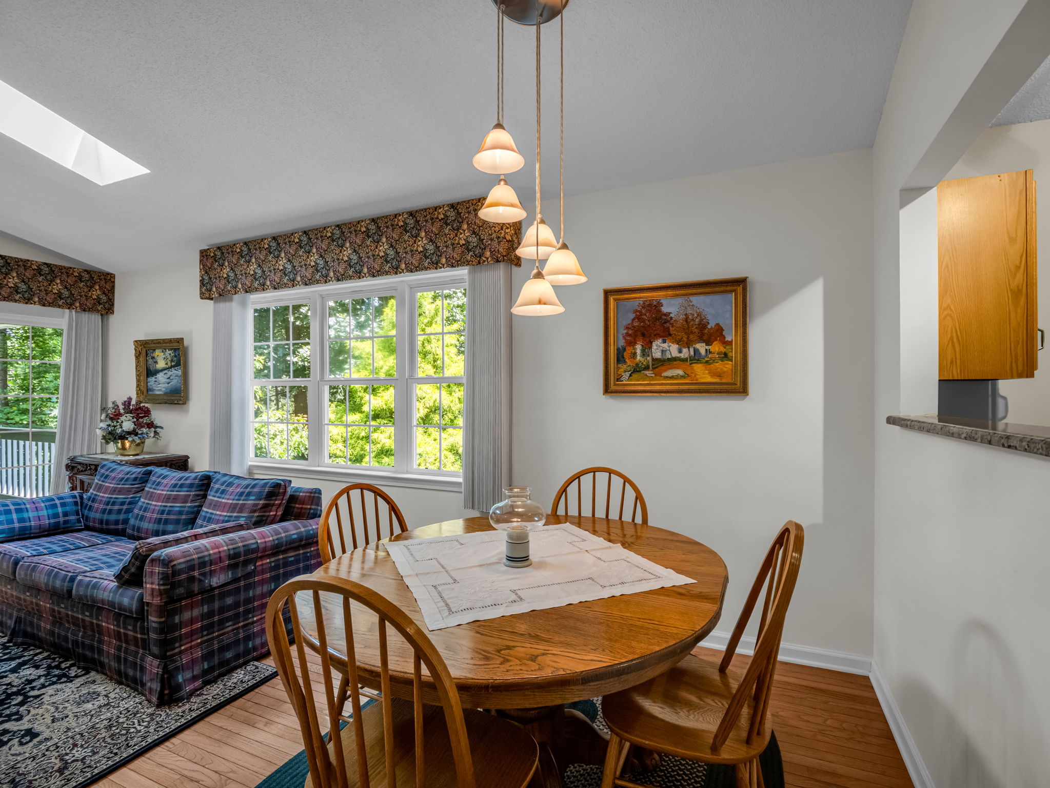Dining area and living room