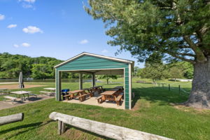 The large picnic pavilion is the perfect shady spot for lunch.