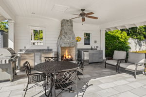 Cabana with Stone Fireplace