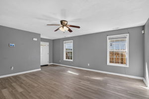living room with entry nook