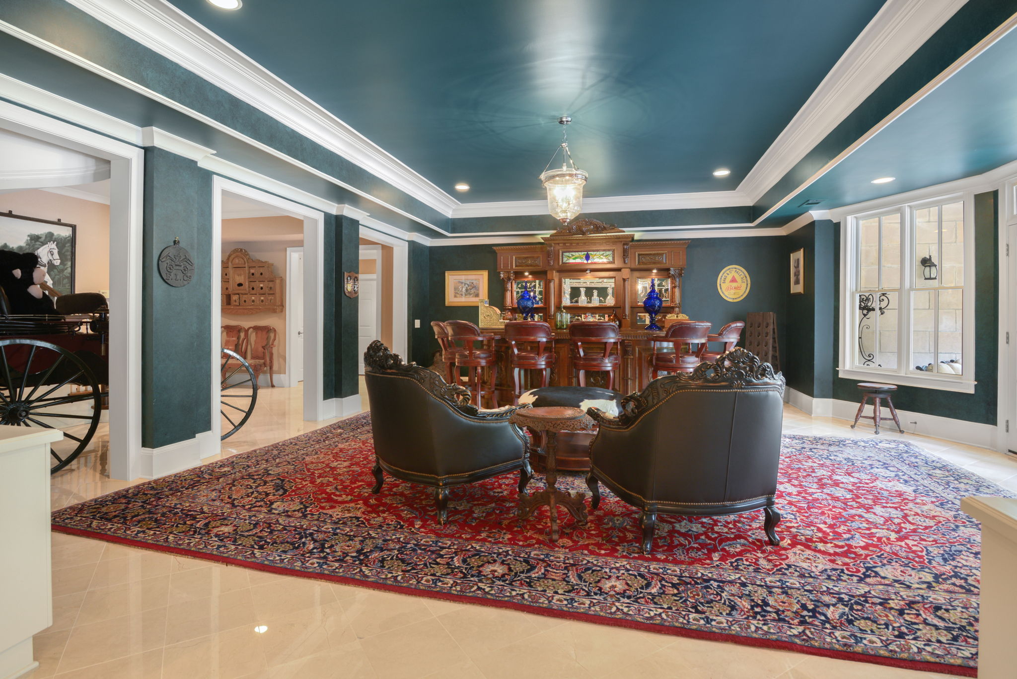Terrace Level Living Area and Bar