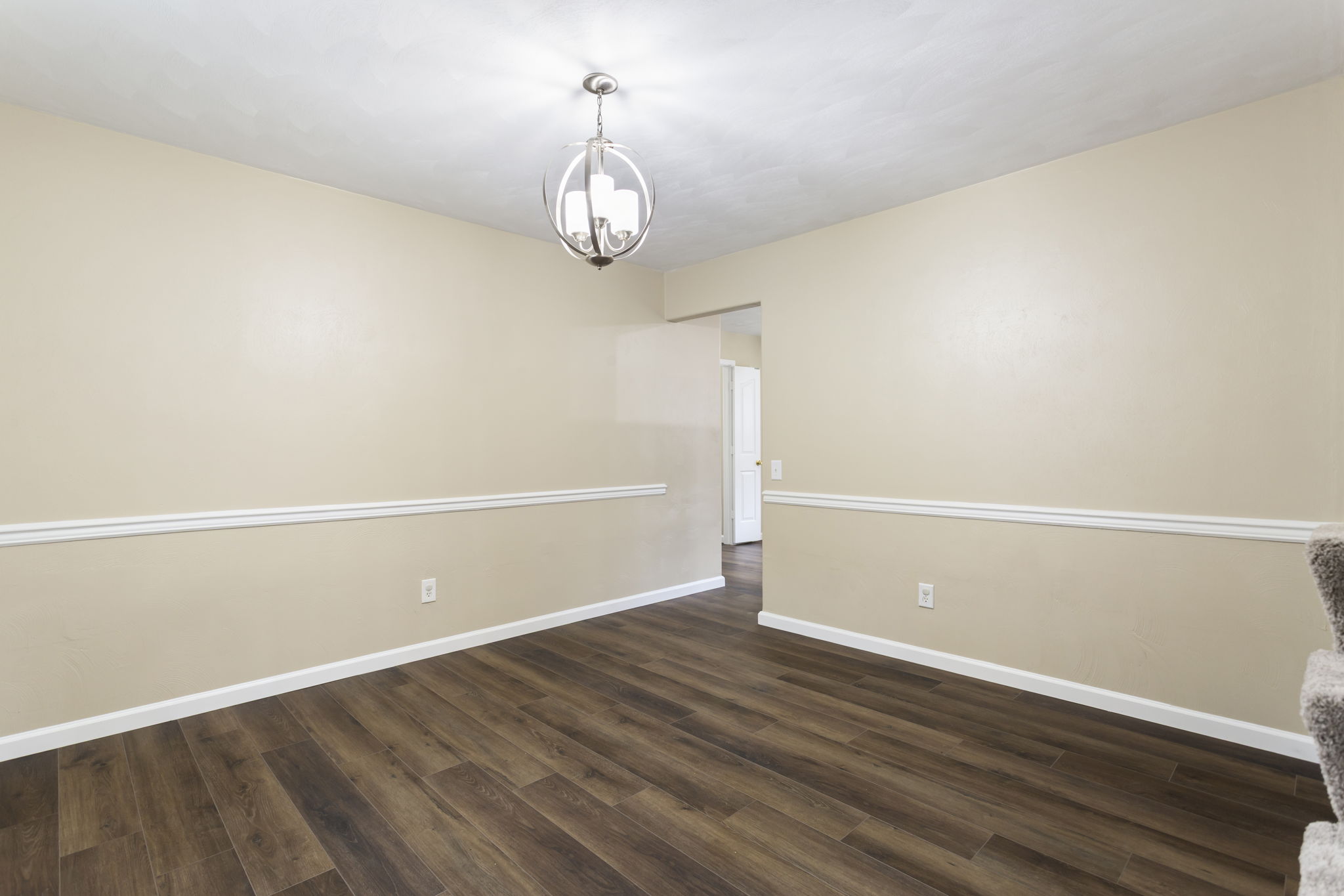 Open dining space design.