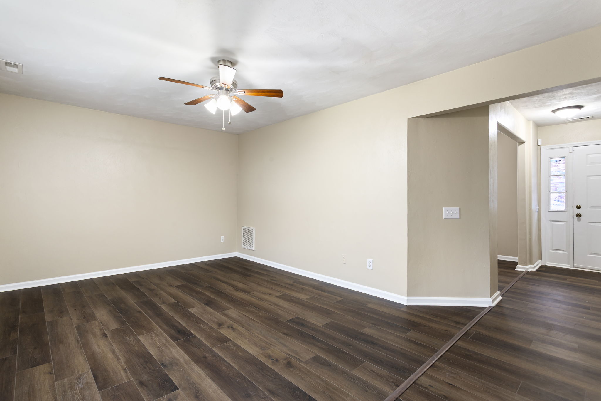 Light-filled family gathering area.