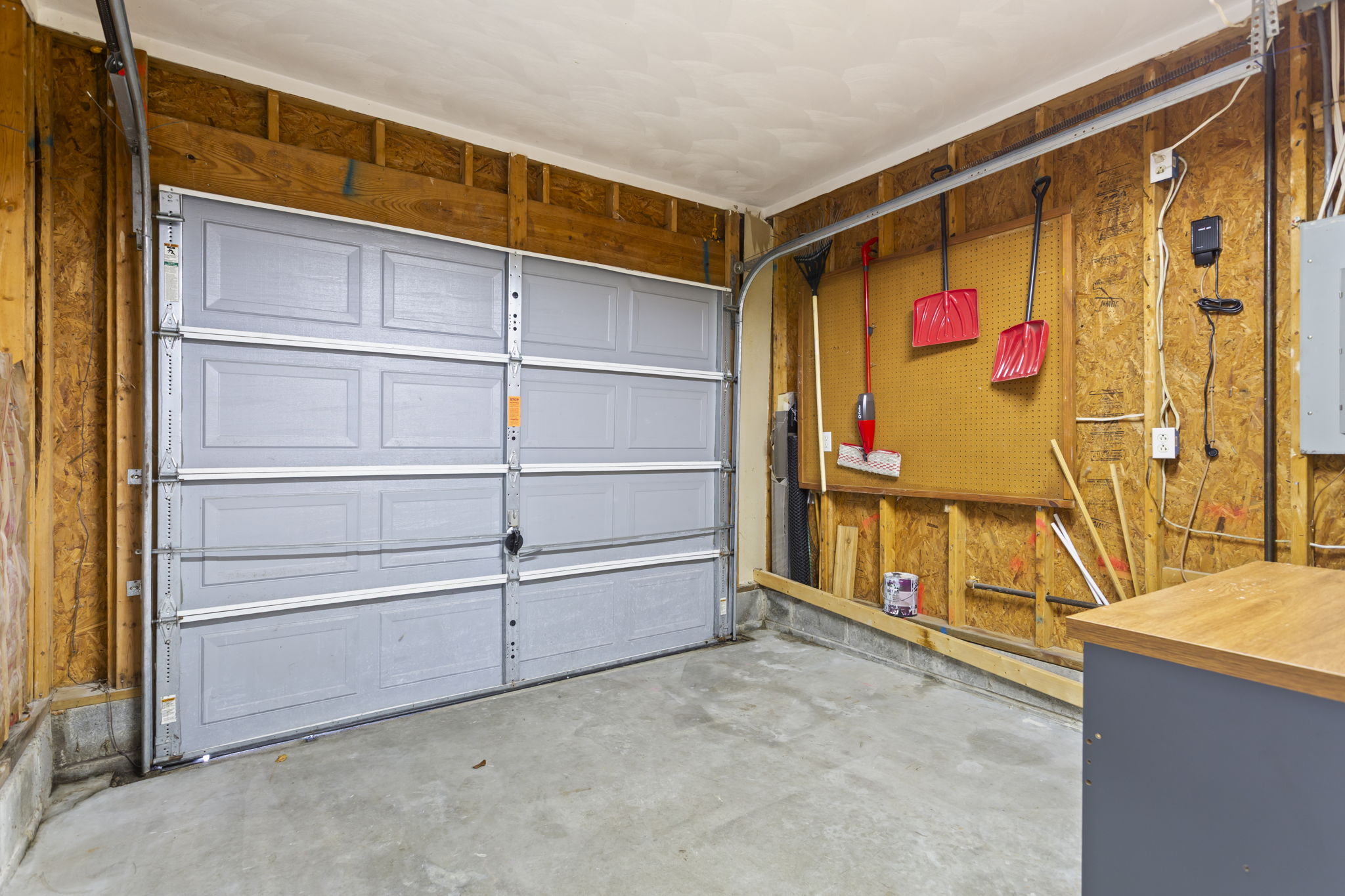 Garage- adjacent to Versatile bonus area with private exterior access.