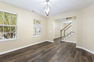 Bright and airy den.