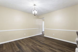 Open dining space design.