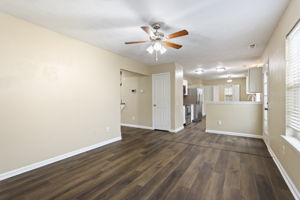 Easy flow to outdoor living and kitchen.