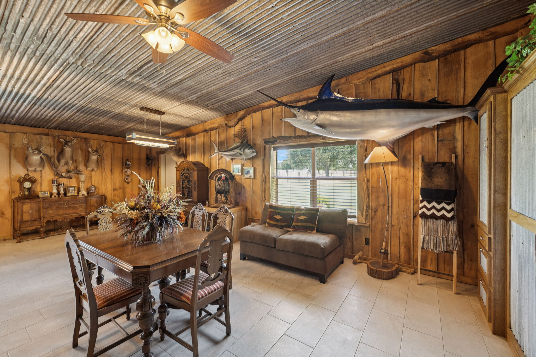 Vaulted ceilings.