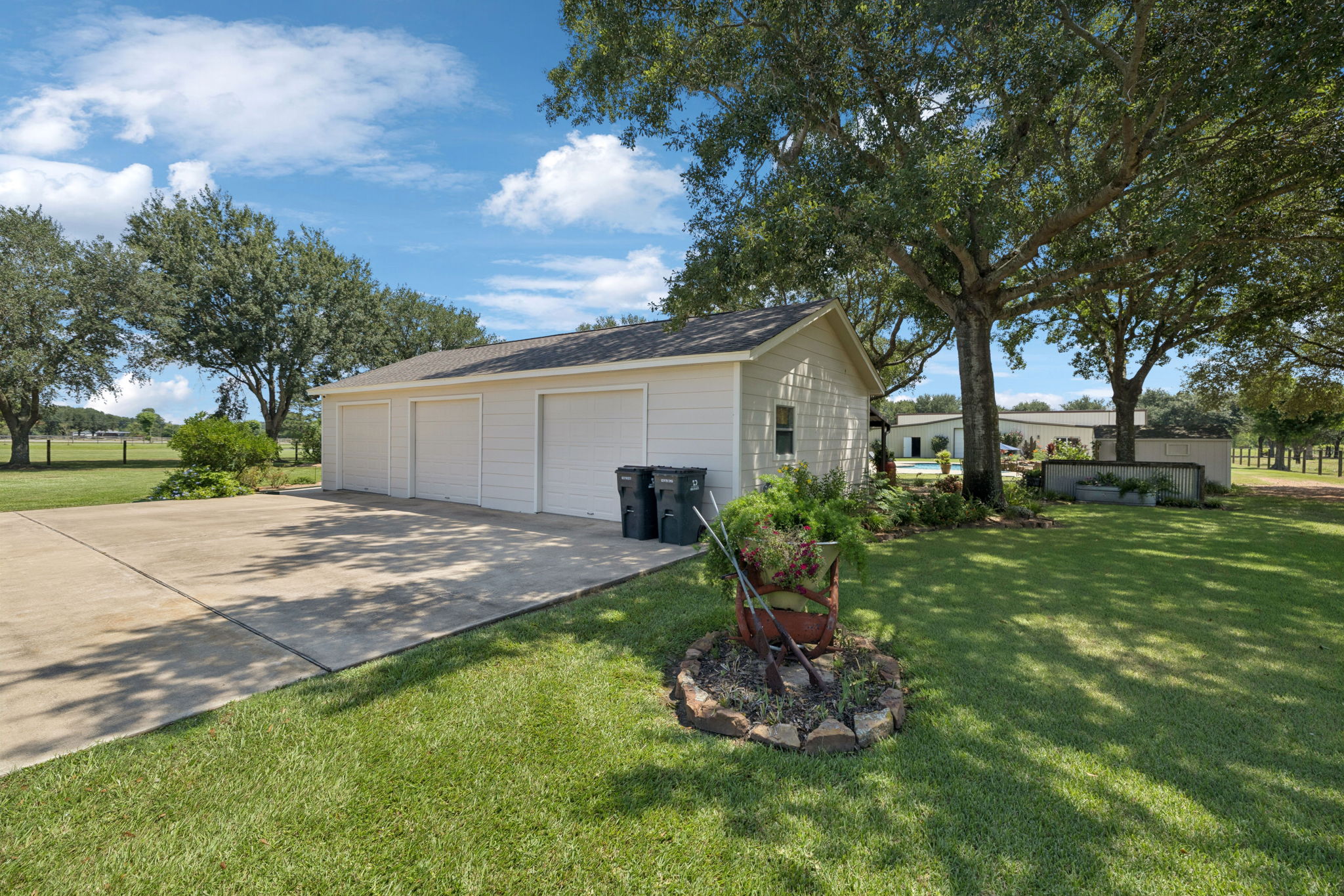 Three car garage.