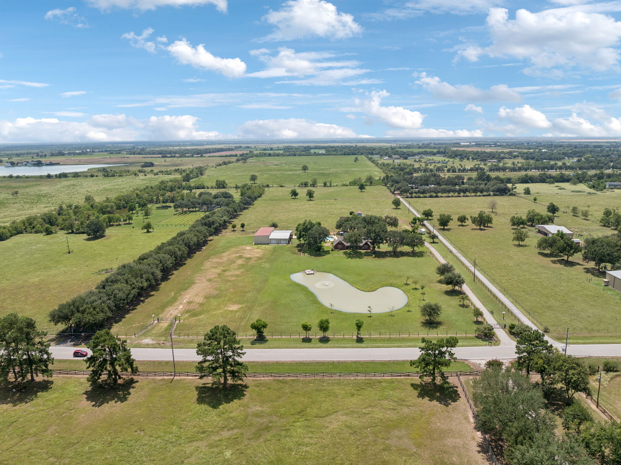 Ariel view of the property.