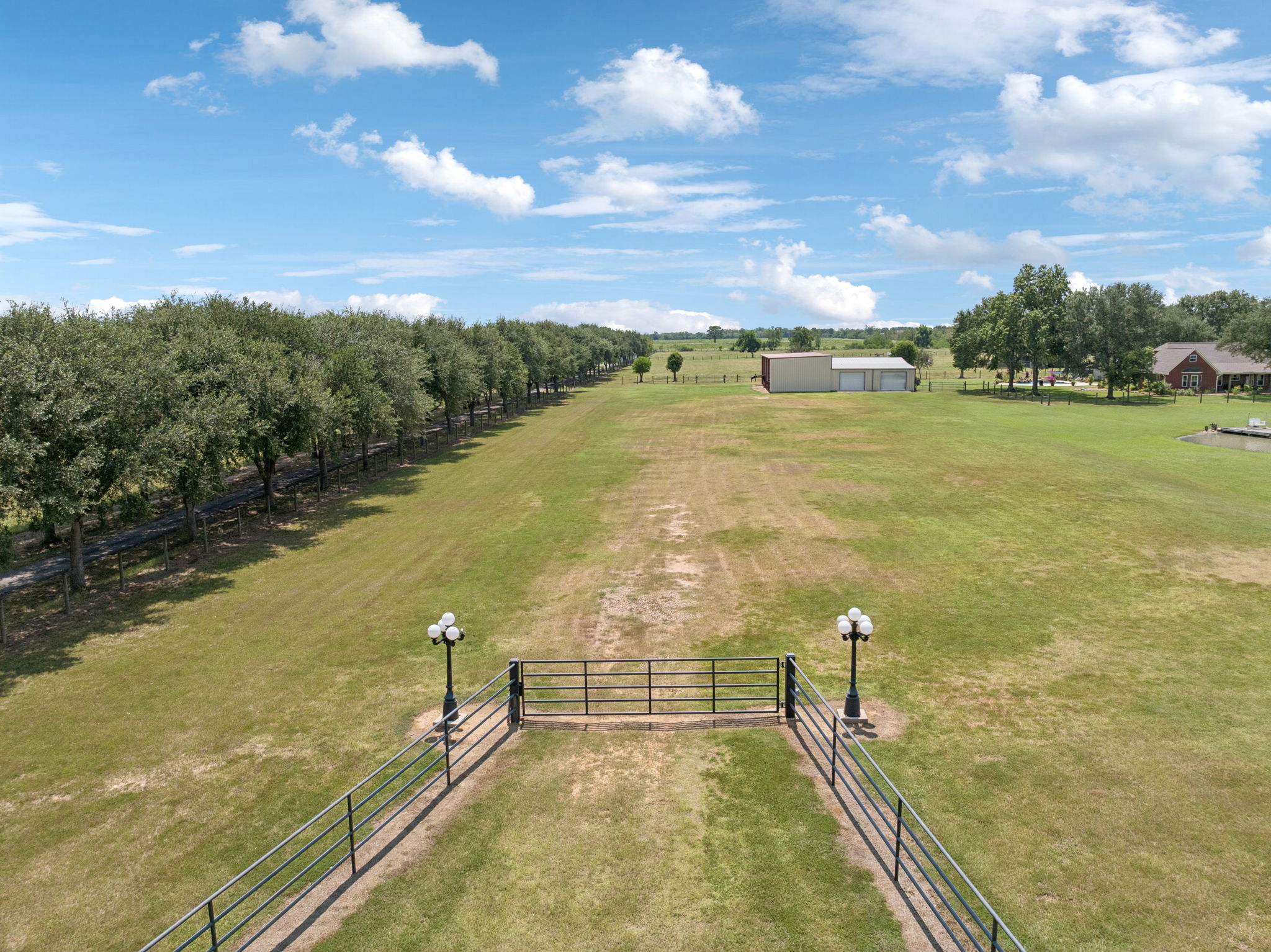 One of two entrances to the ranch.