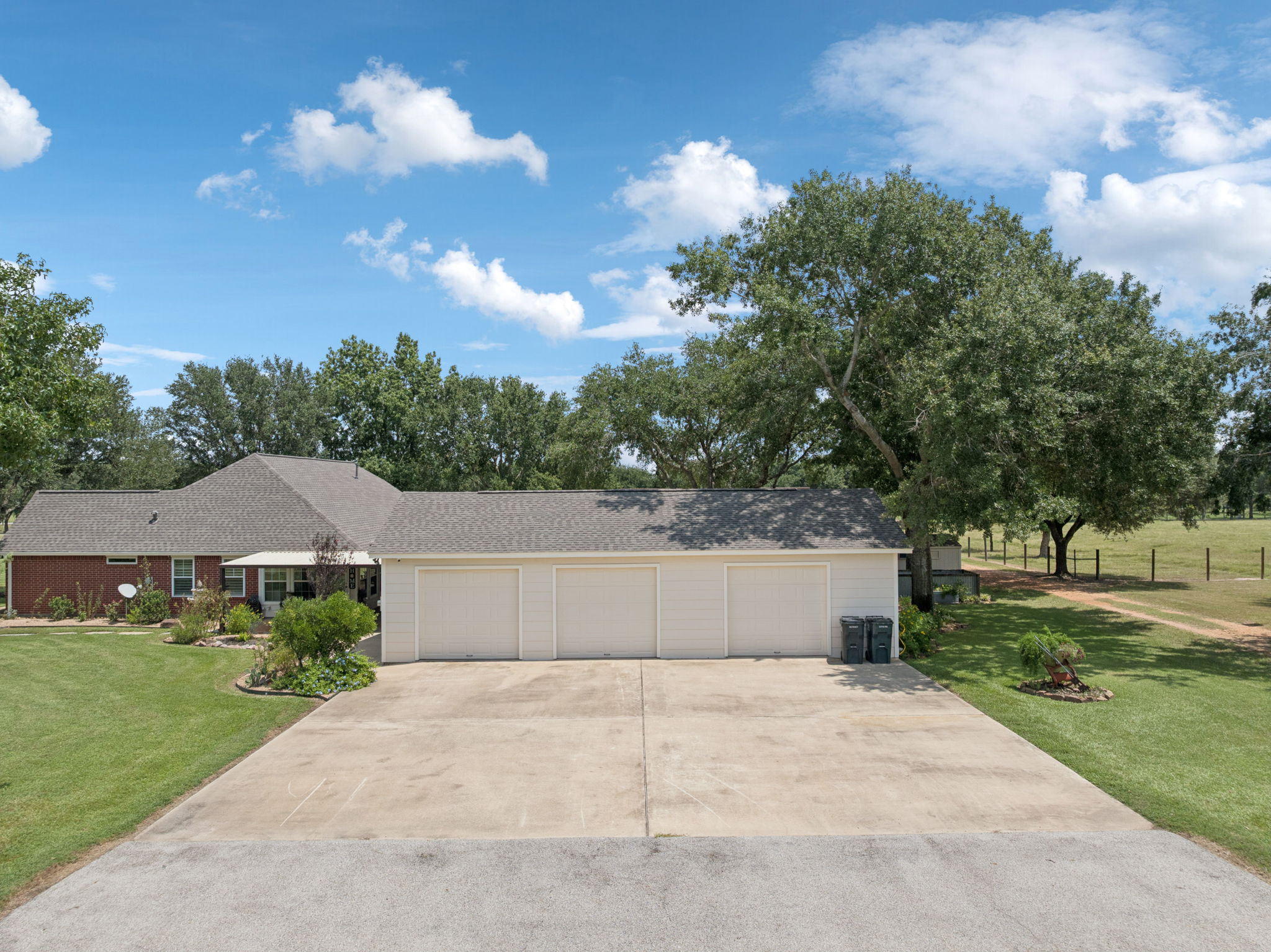 Three car garage.