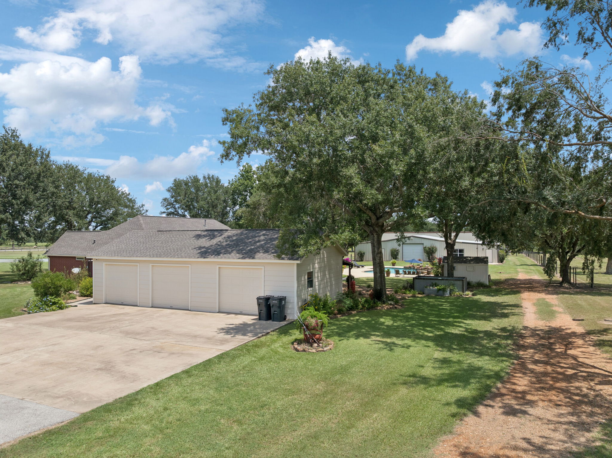 Three car garage.