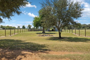Fully fenced pastures.