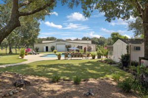 View of event / outdoor building and garden shed.