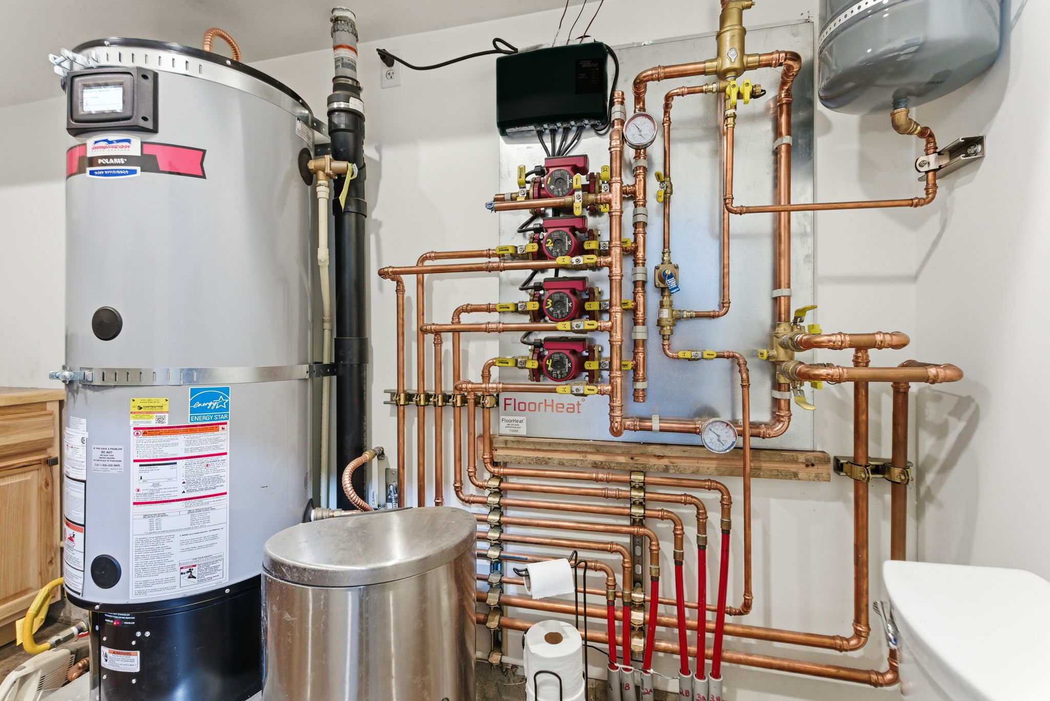 Hot water heater + radiant floor heating systems