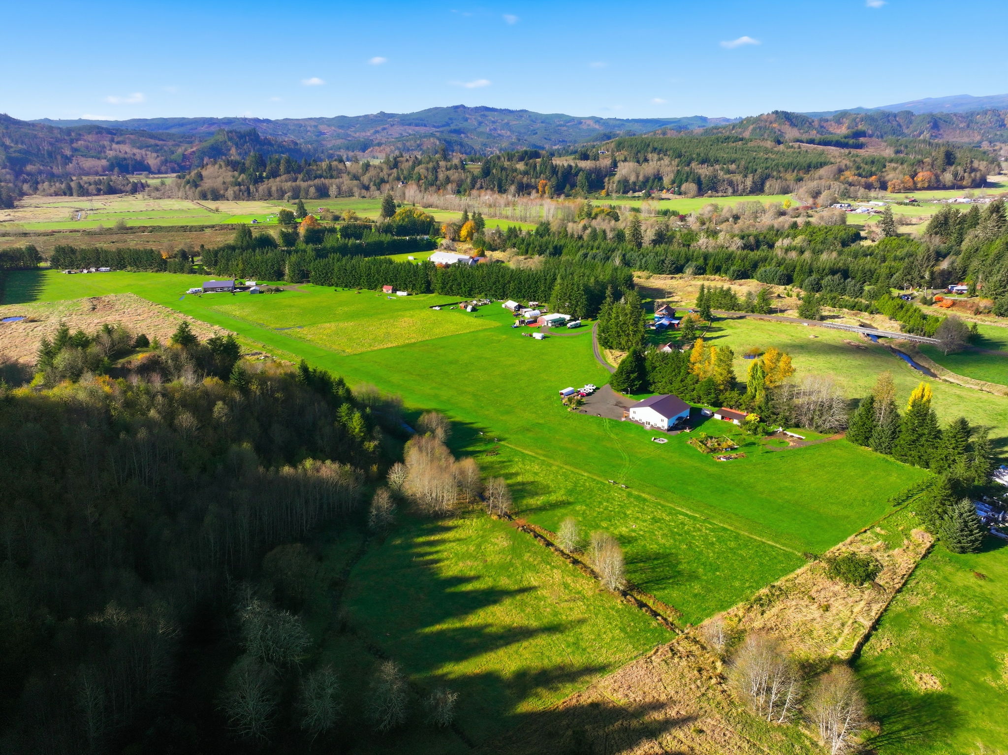 Hilltop foliage, entire property views