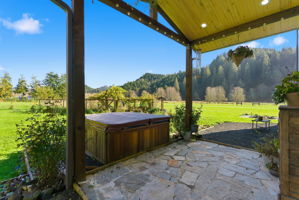 Patio + hot tub