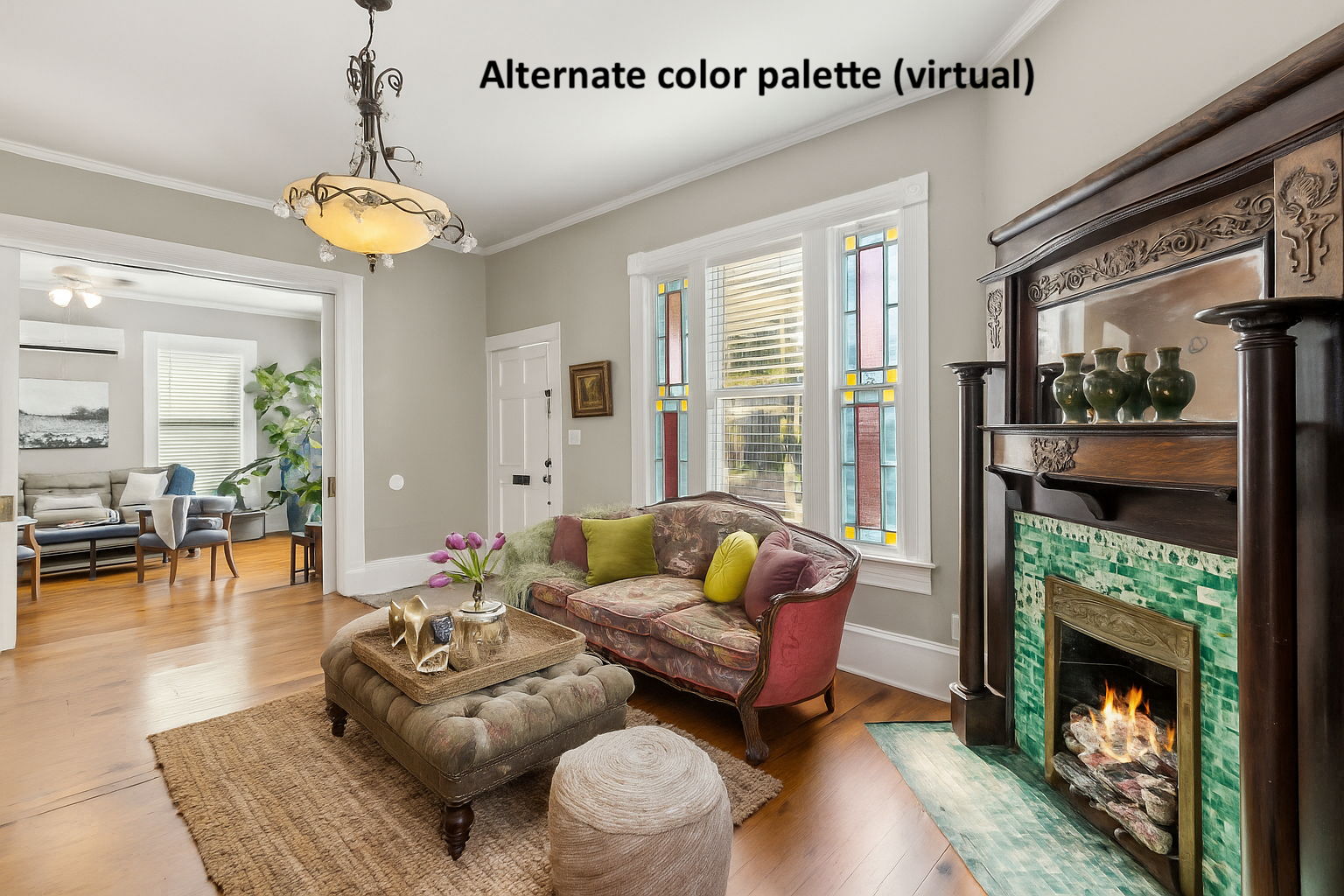 The same room with a more modern color palette.