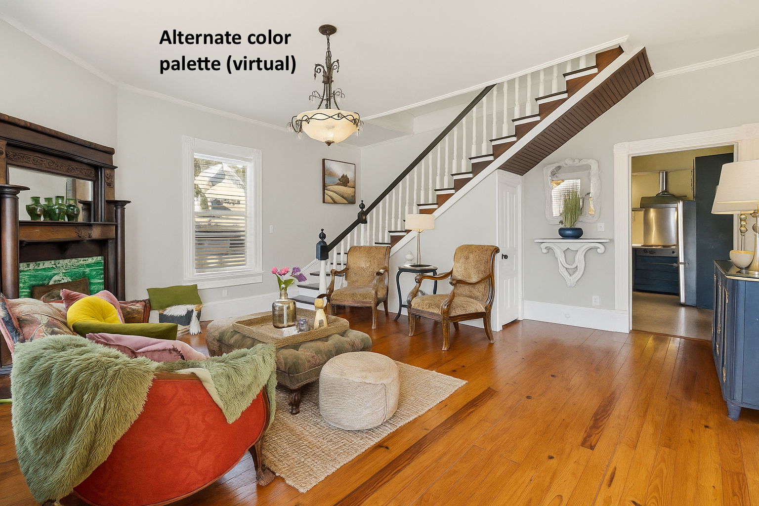 The same room with a more modern color palette.