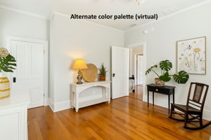 New amber-hued oak floors ...