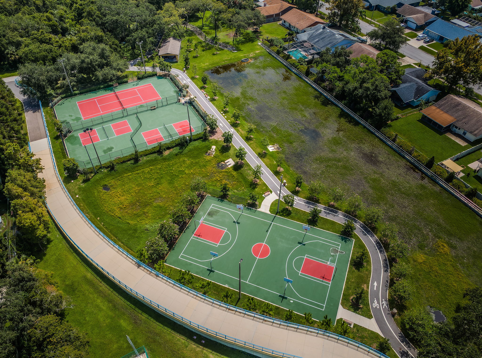 20-Basketball, Tennis and Pickelball Courts